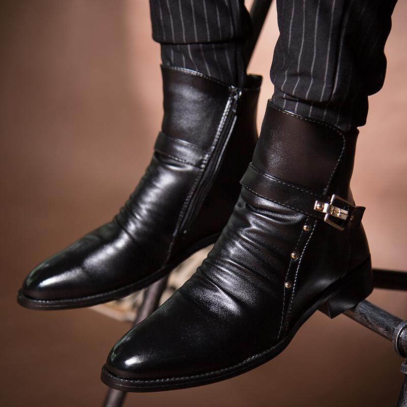 Buty męskie Wiosna Jesień Moda Szpiczasty Nosek Buty męskie Retro Vintage Wygodne Oryginalne Oferty Y2k Klasyczne Wysoka Jakość Nowe