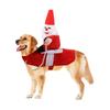 Rider Dog Christmas Costume Knight Style With Doll And Hat Pet Dressing Suit