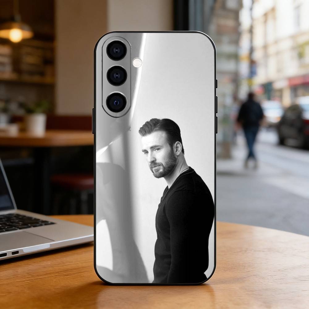 Chris Evans Phone Case Black Silicone Soft For Samsung Galaxy A73,A72,A71,A70,A53,A52,A51 Samsung a31