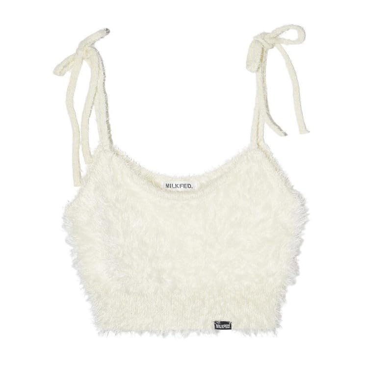 

Milkfed Shaggy Neck Ribbon Off White Women s Camisole,
