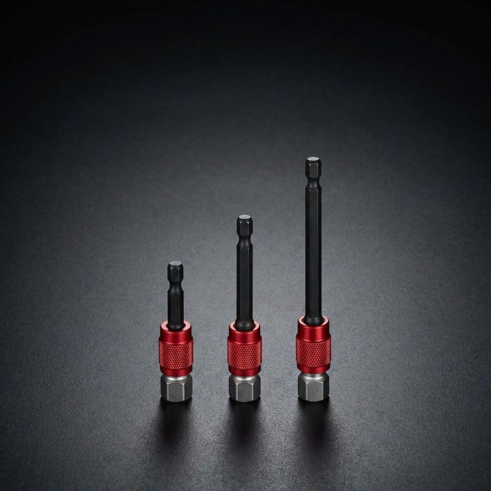 100mm Rod Self-locking Extension Rod Red Handle Hexagonal Handle Screwdriver Set DIY Projects