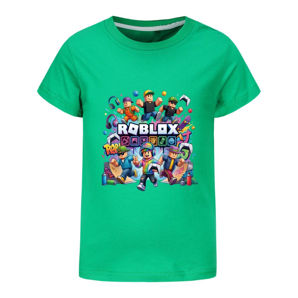 5573 Multi-color Boy Girl Roblox Print Short Sleeves T-Shirt