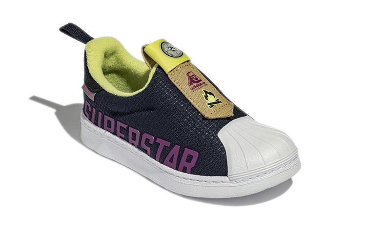 Adidas Originals Superstar Collection 360 X I Comfortable Low top Toddler Shoes Black Purple Infant And Toddler Q46513