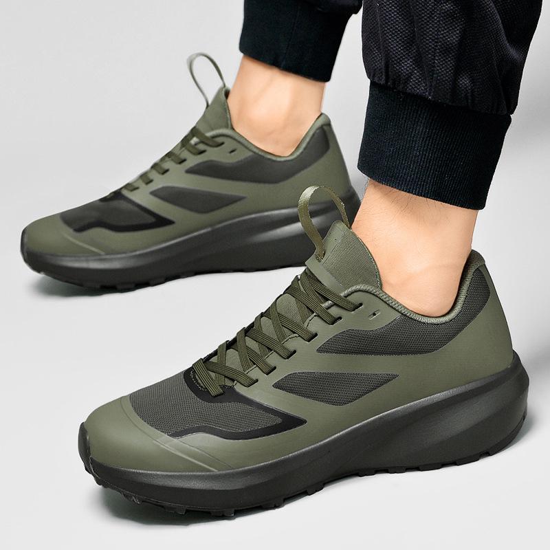 Men's Waterproof Non-Slip Hiking Shoes - Cushioning, Shock-Absorbing, Off-Road Running & Outdoor Sports Shoes for Daily Commutes