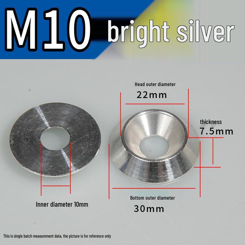 Eloxierte Aluminiumlegierung Senk-Präge-Flachscheibe