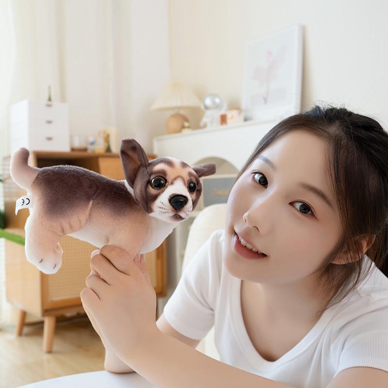 Adorable Plush Dog Toy Cute Chihuahua And Husky Stuffed Animal With Soft Fur