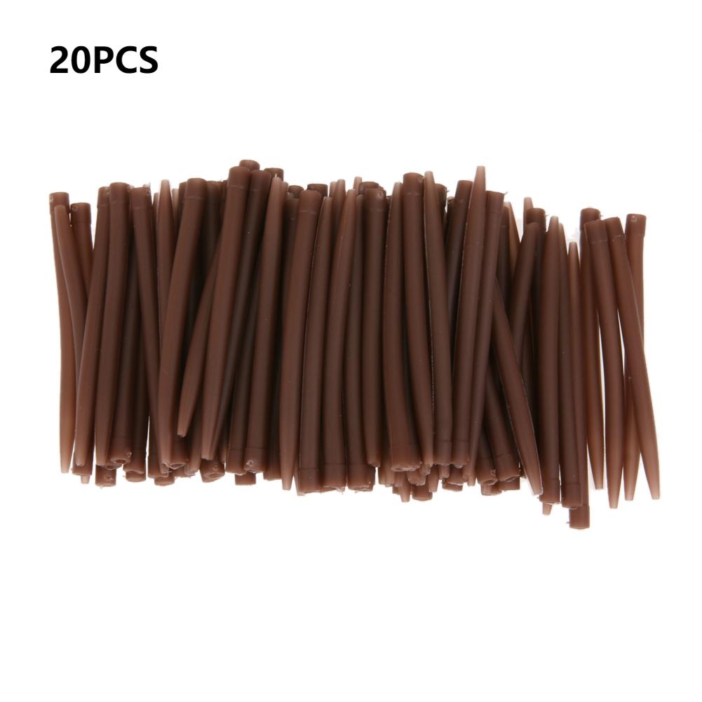 20-100PCS Terminal Carp Fishing Anti-Tangle Sleeves Connect with Fishing Hook Rubber Tip Tube Positioner Terminal For Fishing