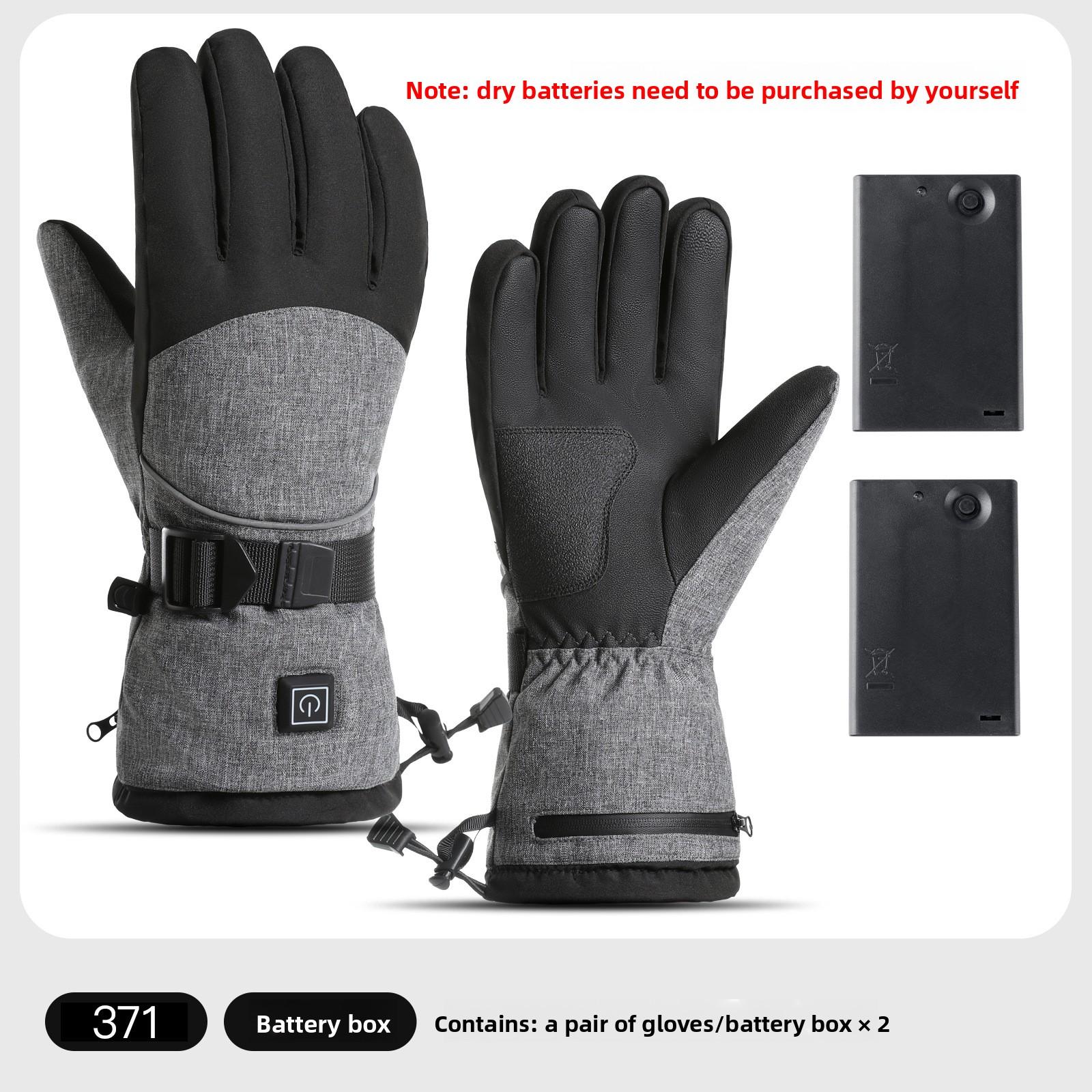 

Electric Heated Gloves Waterproof Touchscreen 3 Heat Settings Heating for Outdoor Motorcycle Skiing Hiking Cycling for Men Women L серый