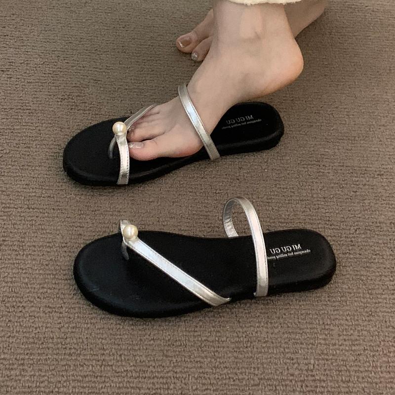 Flats Women's Slippers Clip Toe Dress Shoes Casual Woman Sandals Summer 2025 Beach Flip Flops Walking Zapatos De Mujer