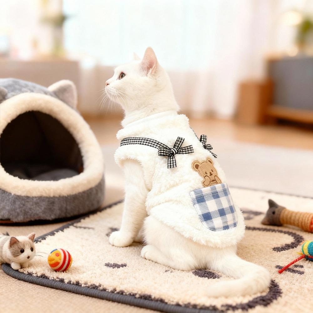 Thick Warm Cat Vest Cute Cartoon Winter Pet Dog Vest Cute Puppy Coat  for Small Medium Pet