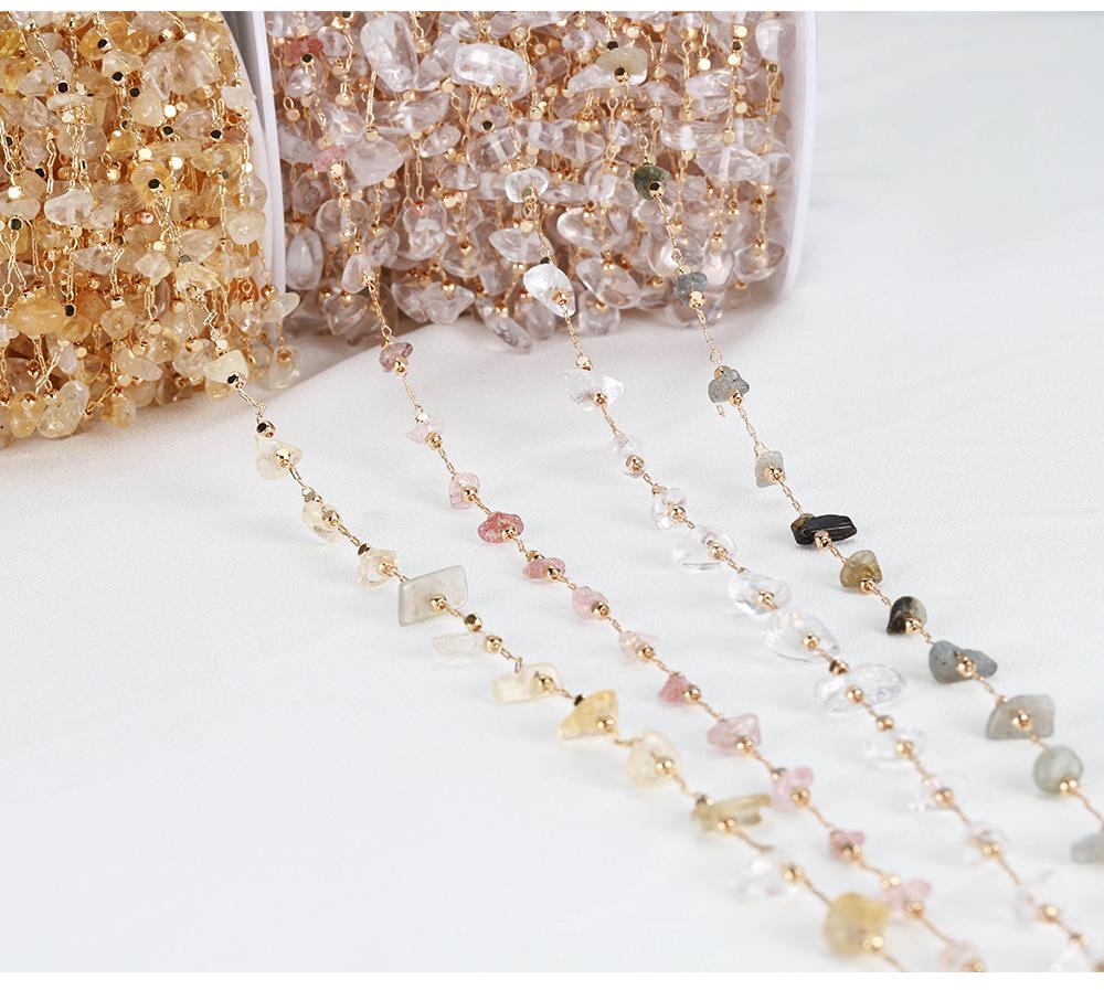 

1м Ланцюжок з нерегулярних кришталевих чіпсів для виготовлення намист та браслетів своїми руками 1m/Roll