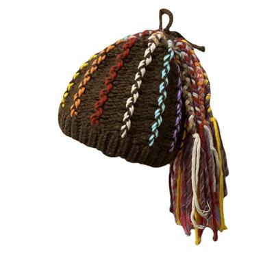 Hochwertige Mode Perücke Wollmütze Reggae Dirty Braids Hip-Hop Warme Strickmütze Unisex Handgehäkelte Dommütze Persönlichkeit Kleidung Matching