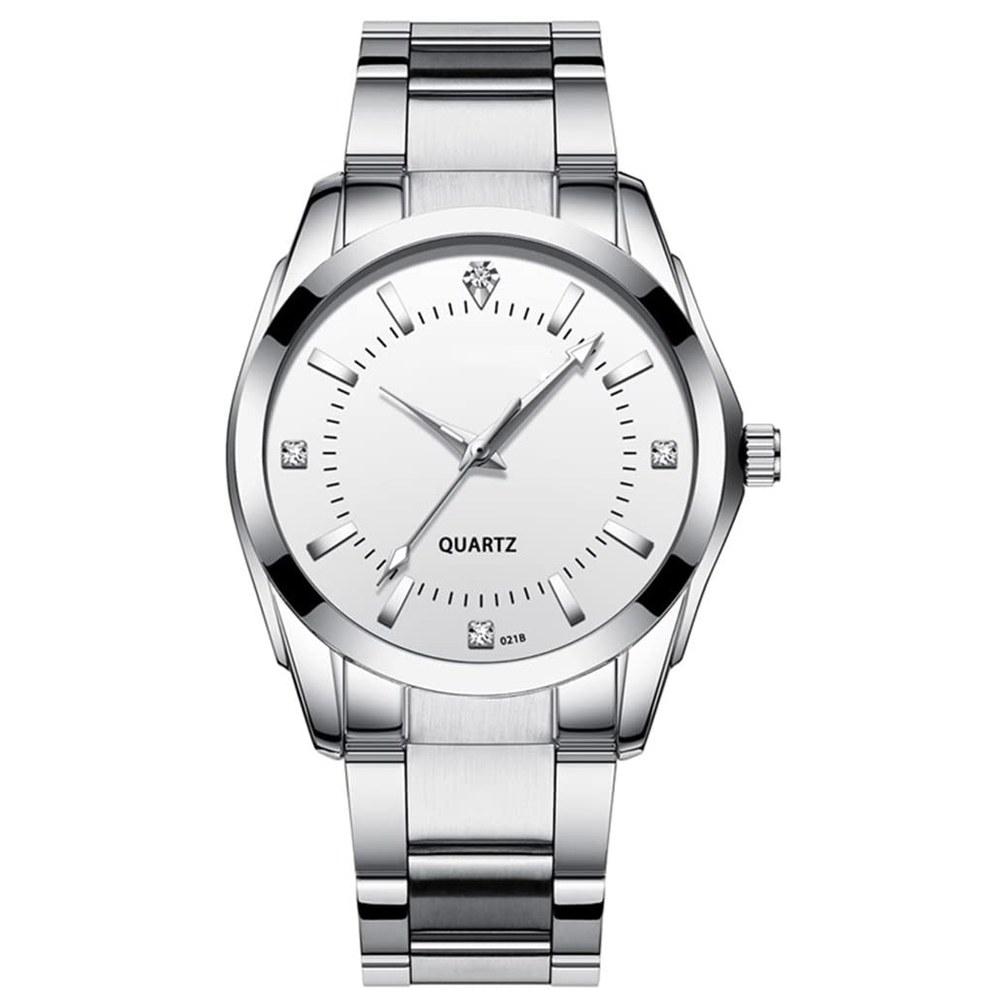 SENRUD Couple Watch Set Stainless Steel Gold and Silver White and Pink Fashion Men Women
