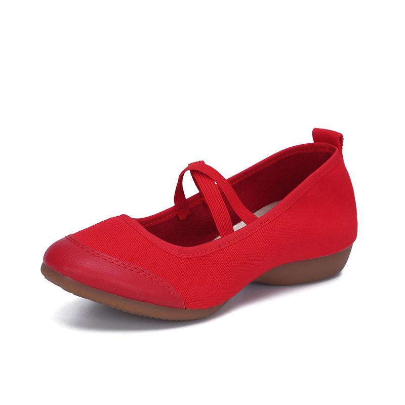 

Танцевальная обувь Обувь для квадратных танцев Танцевальная обувь Плоский каблук Мягкая подошва Холст Кожаная головка Обувь для практики Обувь для преподавателей Обувь для латиноамериканских танцев 2025 34