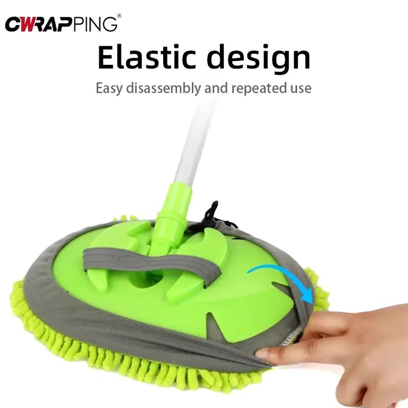 Car Cleaning Brush Detailing Adjustable Telescoping Brush Long Handle Microfiber Cleaning Mop for Truck Car Wash Accessories