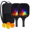Pickleball-Schläger 2er-Set, Fiberglas-Pickleball-Set mit Pickleball-Schlägern und Tragetasche, Pickleball-Geschenke für Anfänger, Pickleball-Schläger-Set