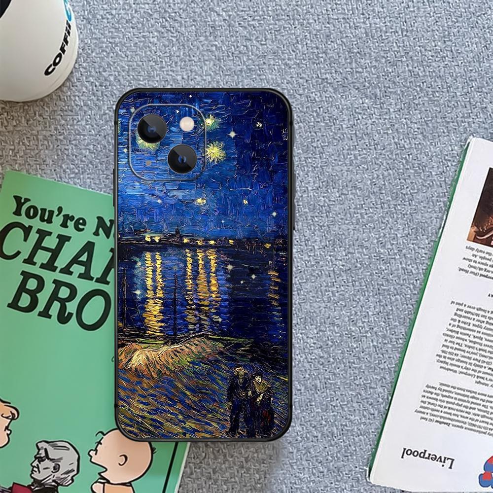 Starry Night Van Gogh Kryt na telefon Coque pro Iphone Xiaomi Mi Samsung Galaxy Redmi Note AS 11 12 13 14 15 22 23 24 5G Pro Plus Max Fe Ultra