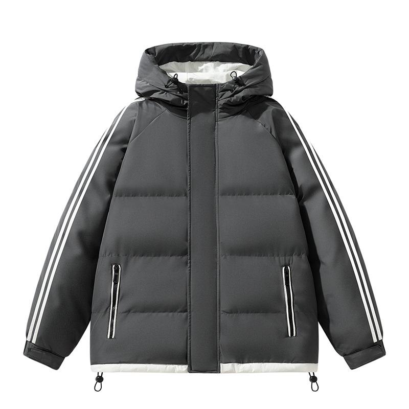 

Two bars classic clothes 2025 winter men s cotton-padded jacket to keep warm, casual clothes, cotton-padded jacket men M сірий колір