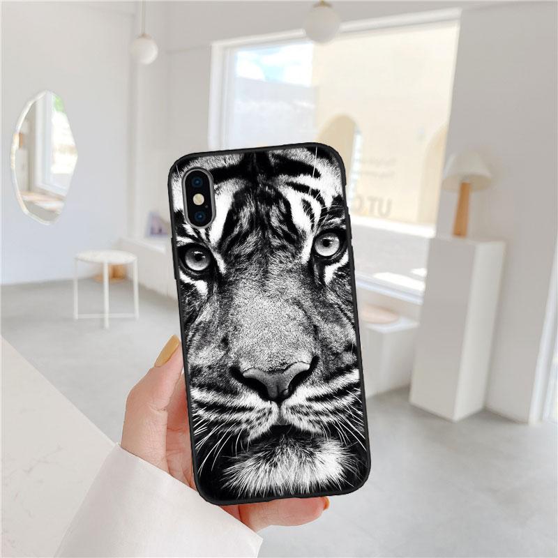 CJ7 Animal Tiger Soft Shell Phone Case for Redmi Note 8 9 Pro Max 9S 9T 9C NFC 8T 8A 10A A4