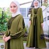 Middle Eastern Style Women's Color-Block Lace-Up Long-Sleeve Dress (2025)
