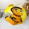 Bee Movie Print Automatic Umbrella, 8 Rib Iron Frame, Plastic Handle, Suitable for Outdoor Travel &Daily , Ideal Gift