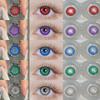 Colored Contact Lenses Halloween Red Contacts Crazy Cosplay Cosmetic Blue Contact Lens for Anime Accessories Yearly Use Lenses