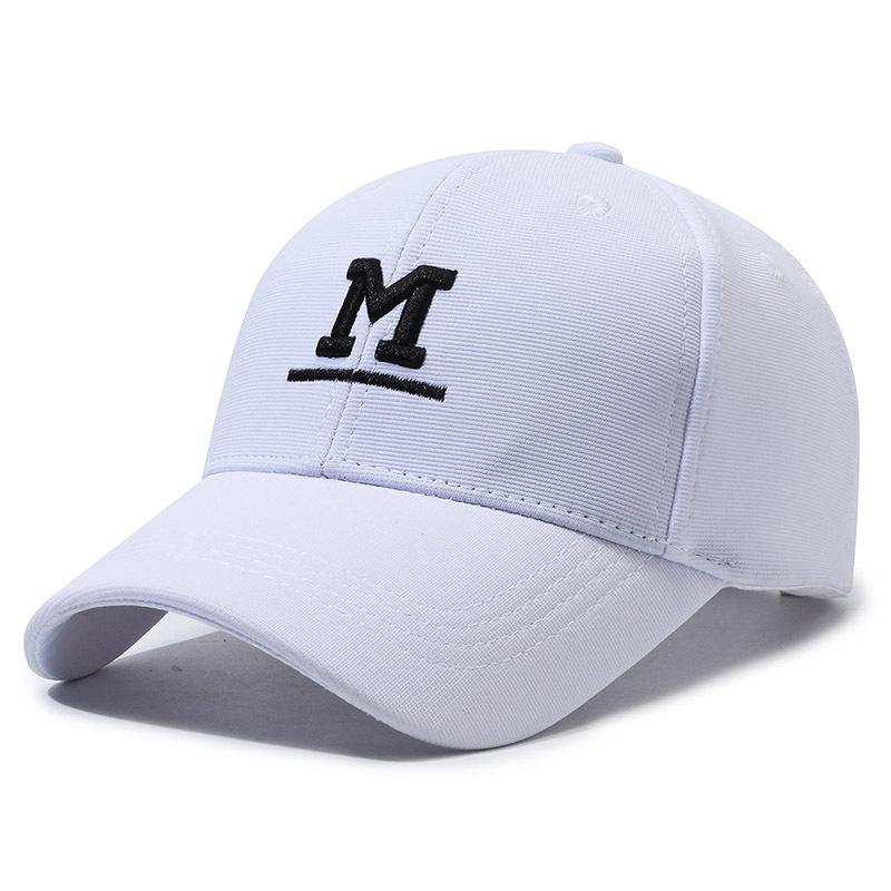 Hat Women's Spring and Autumn Baseball Cap Three-dimensional M letter embroidery Small sunshade Casual outdoor cap Women