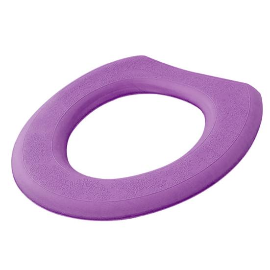 

Winter Home Waterproof Soft Thickened Warm O Shape Toilet Seat Cover Cushion фіолетовий