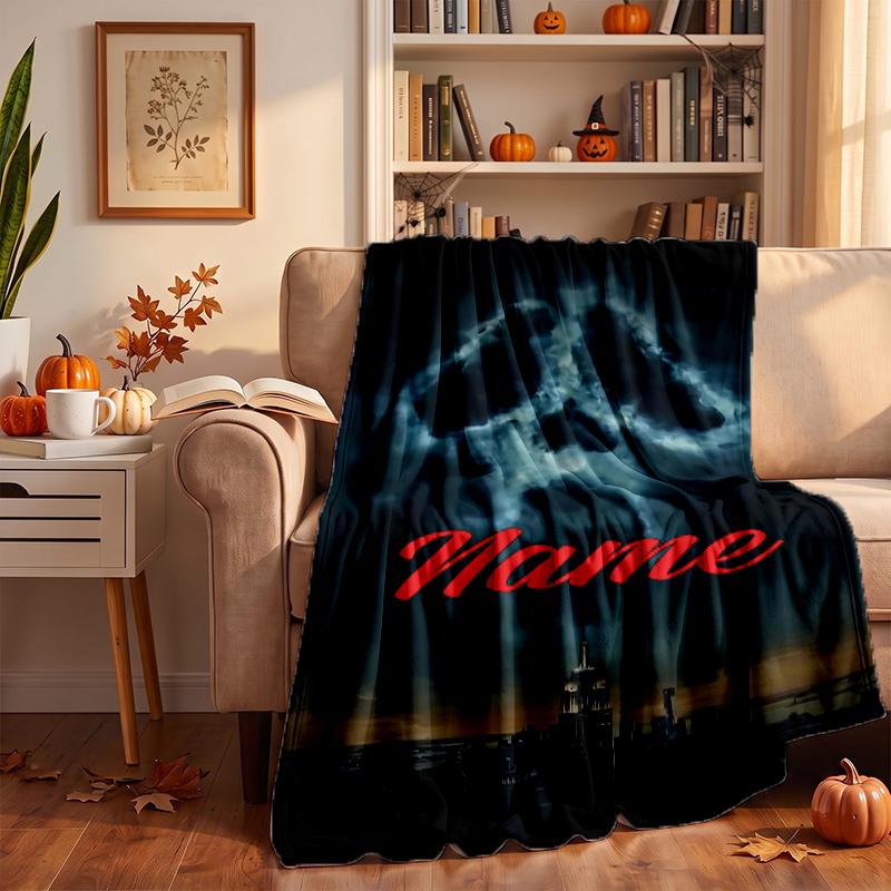 Scream Custom Flannel Blankets Soft Warm Cozy Throws for Home Decor Holiday Gifts