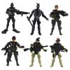 6x Action Figures Toy Army Men Set Removable Arm Legs Special Forces Figurines