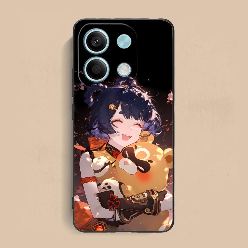 Game GI Xiangling Matte TPU Mobile Phone Case for Xiaomi Redmi Note 14 13 12 11 S Pro Plus 4G 5G Colorful Printing Cover