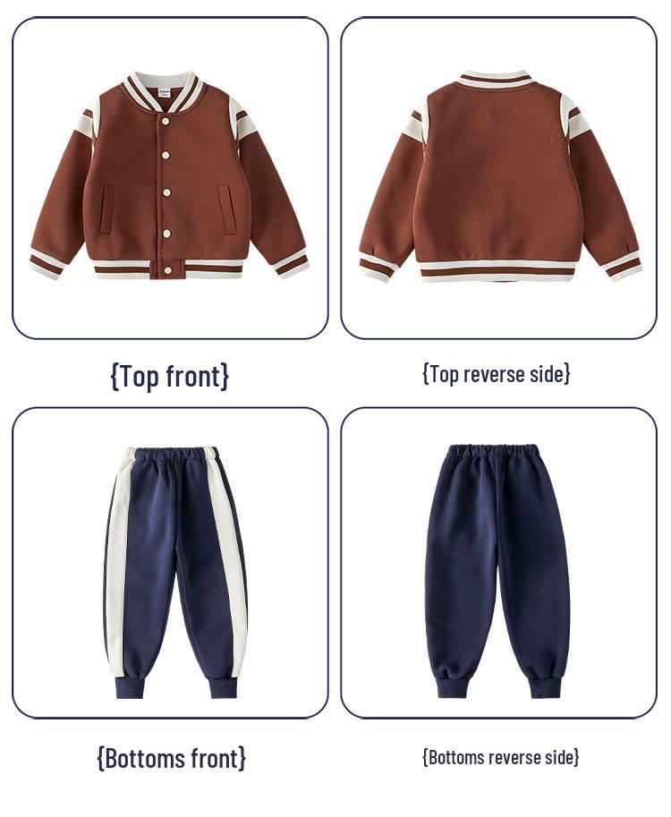 Children's Autumn & Winter Windbreaker Set: School & Kindergarten Uniform, 3-Piece Sportswear.