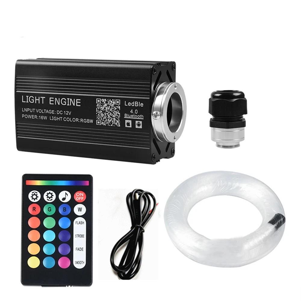 RGBW Sternenhimmel LED-Licht-Kit mit Glasfaser-Kabel, Mobile App, Sprach- und Fernbedienung