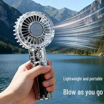 USB Rechargeable Mini Handheld Fan with Long Battery Life for Desktop and Outdoor Cooling