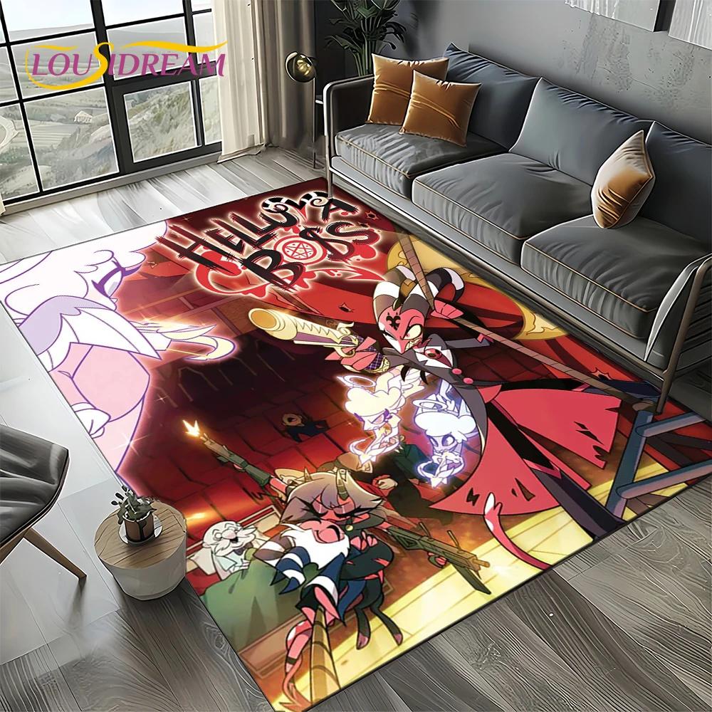 2025 H-Helluva Boss Blitzo Cartoon Carpet Rug for Bedroom Living Room Home Sofa Decoration,kids Game Play Decor Floor Mat Gift