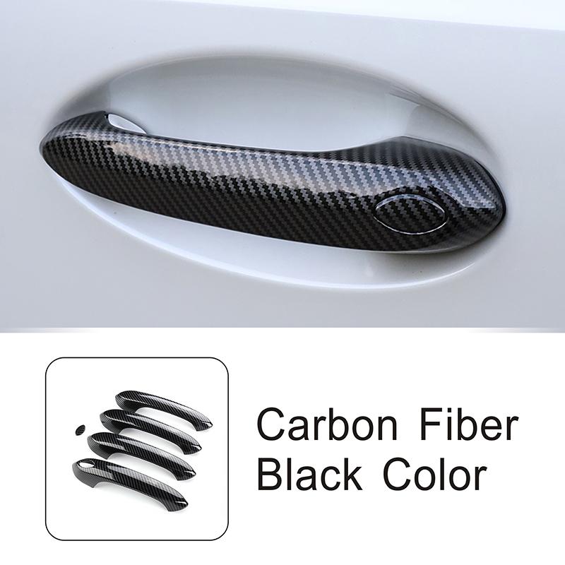 

Door Handle Frame Decoration Cover Trim For BMW 3 5 Series X3 X4 X5 G20 G30 G01 G02 G05 Car Styling Doorknob Exterior Carbon Fiber Color