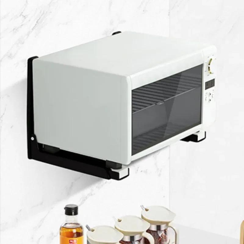 Edelstahl Mikrowelle Faltbare Ofen Regal Rack Unterstützung Rahmen Stretch Einstellbare Wand Halterung Halter Küche Lagerung
