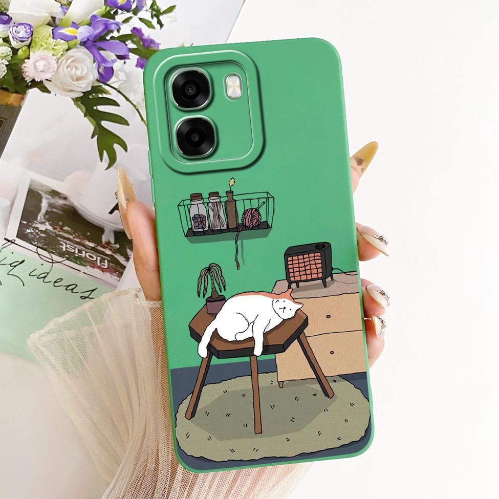 For Oppo A6x 4G CPH2819 5G CPH2783 Phone Case For Oppo A6x Cover Cute Kawaii Luxury Fashion Flowers Cool Painted Silicone Casing