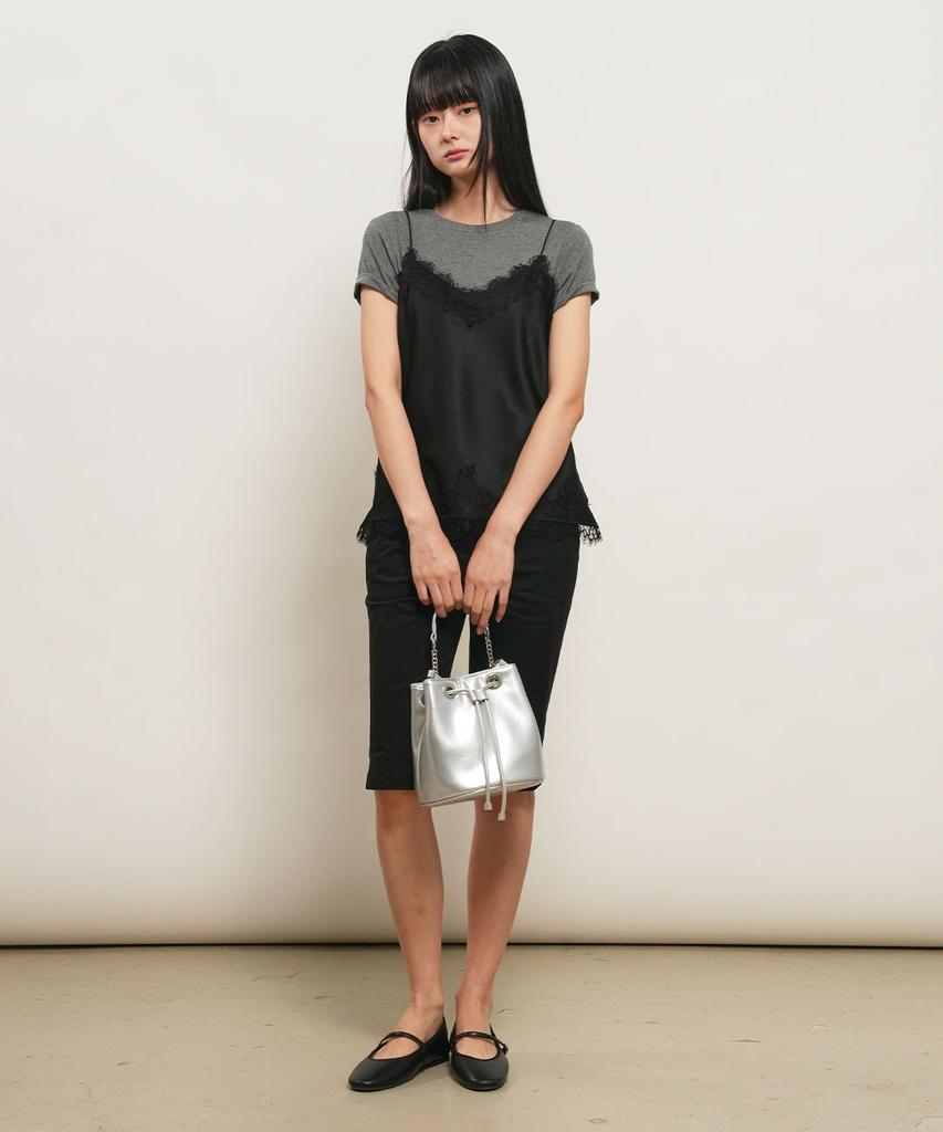 Generalidea Cracked Faux Leather Bucket Bag [2 Colors] / Gf2Lbg505