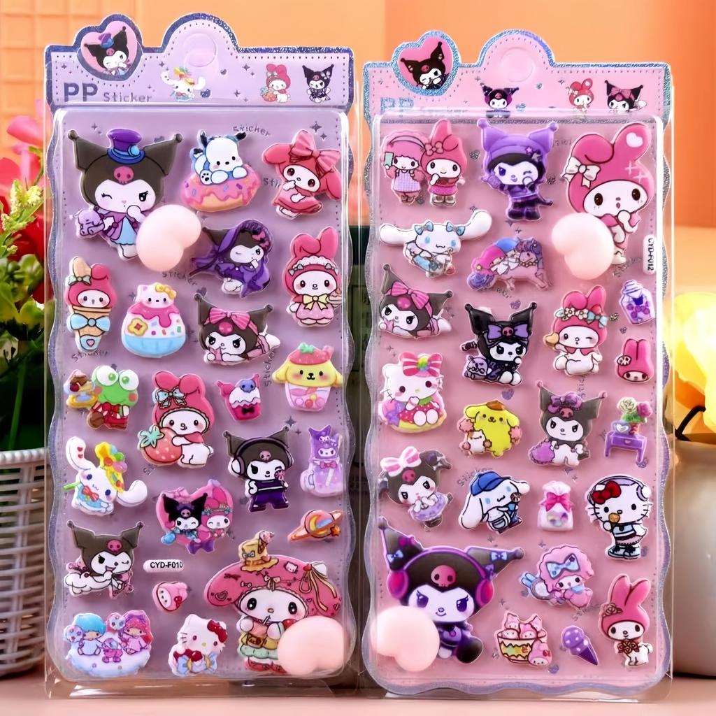 Pukupuku Stickers 3D Stickers Plump Girl 3D Stickers (C)