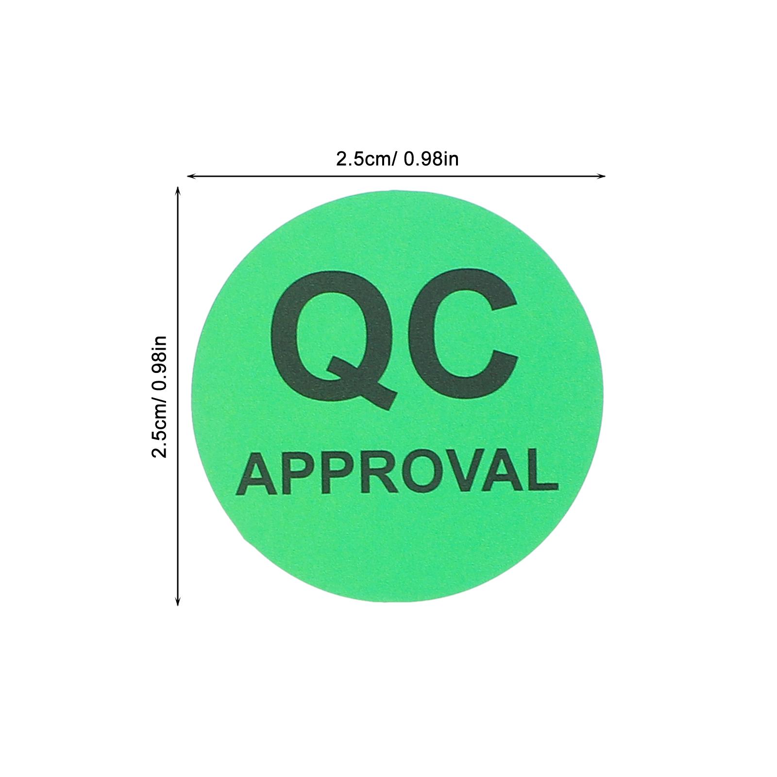 

1 Roll Round Qc Inspection Adhesive Labels Stickers Black Text Clear Visibility Quality Control Testing Status Label Sticker