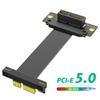 Double 90 Degree PCIe 5.0 Risers Cable with Fast speed 64Gb/s Bandwidth for Flexible GPU Networking Card Installation in 1U 2U Chassis