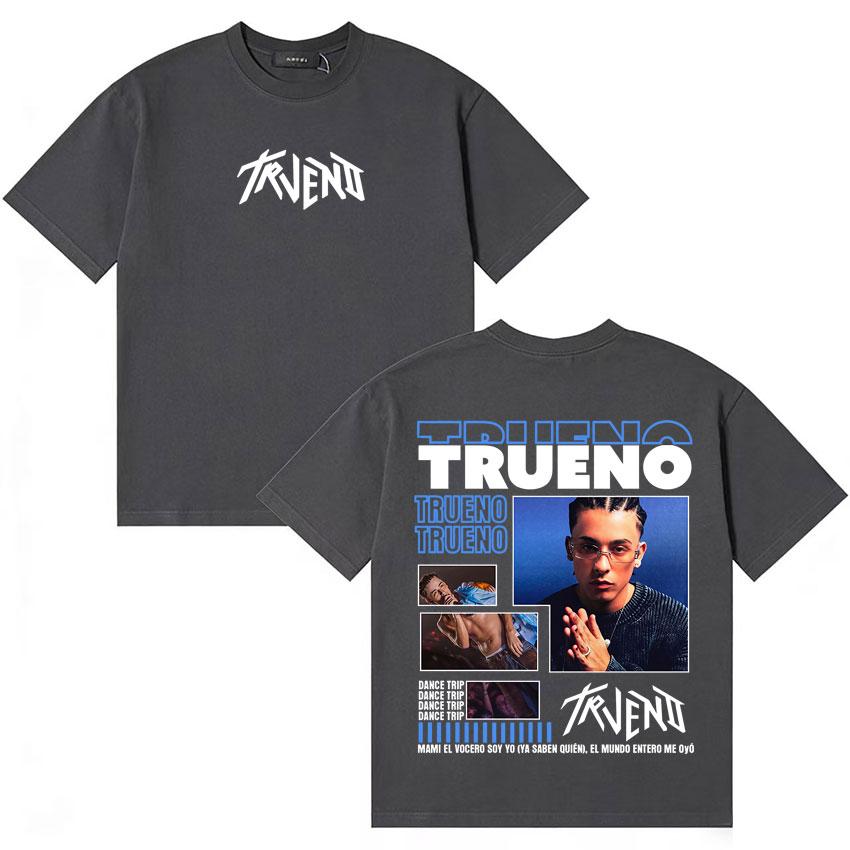 Rapper Trueno DANCE TRIP Tour Merch Tshirt Unisexs Women Fashion Short Sleeve Tee Shirts Y2K Cotton Casual Loose Teenagers Tshirts