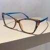 Ladies Vintage Anti Blue Light Cat Eye Pink Glasses Women For Men Luxury Brand Designer Trendy Myopia Prescription Optical Frame
