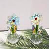 Romantic Crystal Sunflower Statue Colorful Crystal Flower Figurine  Girlfriend