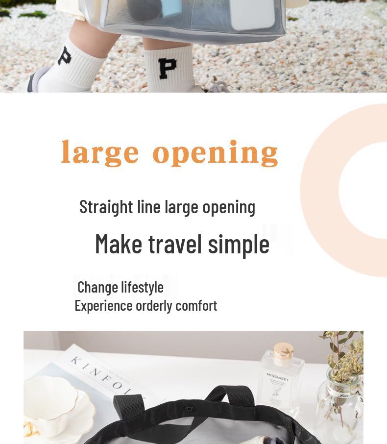 Large Capacity Portable Nylon Mesh Tote - Shoulder, Crossbody & Travel Organizer Bag