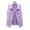 Fashionable Denim Vest Women's Cropped Slimming Fringe No Sleeve Jacket For Spring Summer Versatile Middle Age Clothing