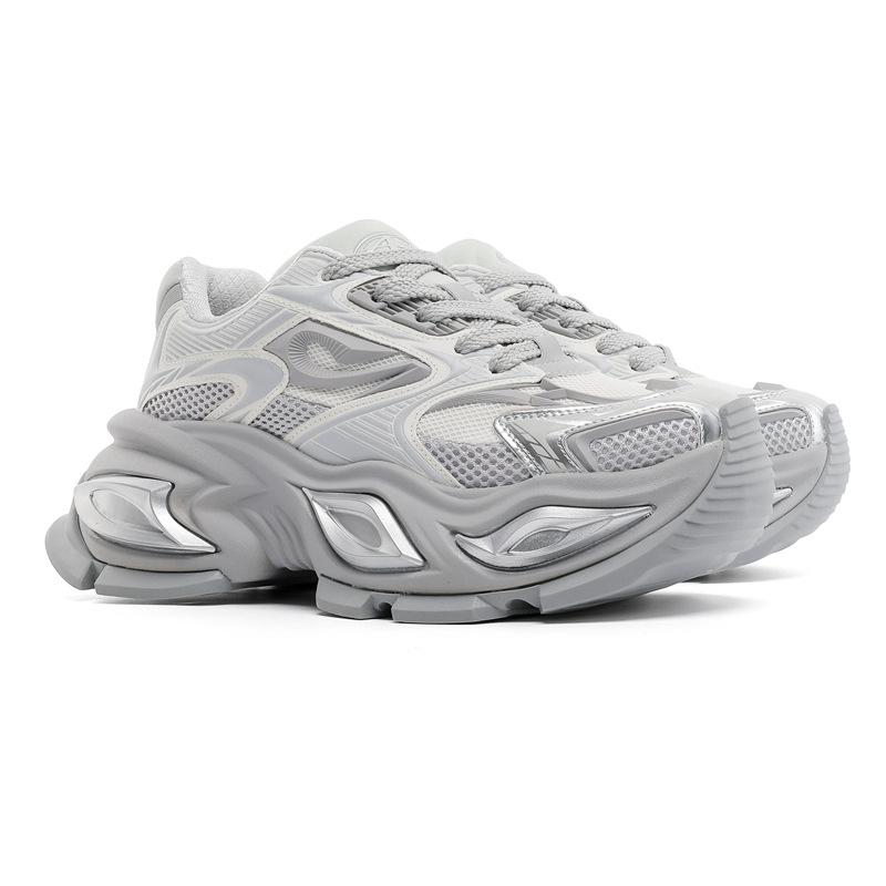 

6667 Ван Сулун Разные зрачки папины кроссовки для женских новых кроссовок на высокой платформе кошачий глаз парные кроссовки в стиле меха для мужчин 44 [male size] серебряный