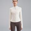 Nude Feel Women's Slim Fit Long Sleeve Yoga Jacket: Stand Collar, High-End Autumn/Winter Fitness Apparel