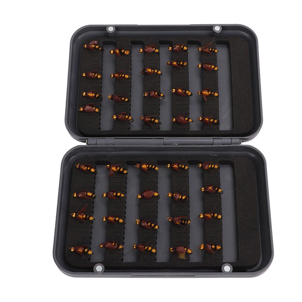 40PCS Fly Fishing Lure with Storage Box Stainless Steel Fishing Artificial Bait for Outdoor Fishing Enthusiast